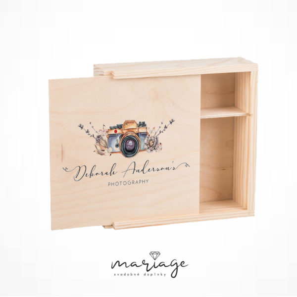 drevená svadobná krabička na fotky pre fotografov
